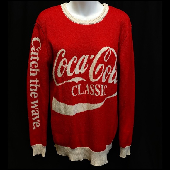 Coca Cola Sweaters - Coca-Cola CLASSIC Crewneck Sweater by TRUE VINTAGE